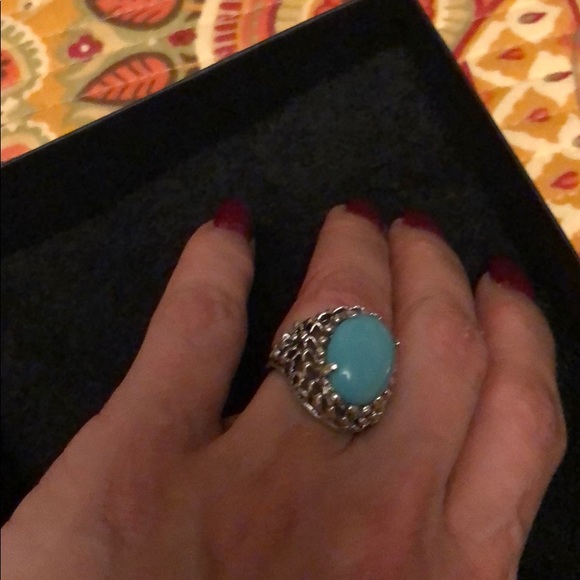 💍🎉Turquoise with 18KT gold electroplated ring💍 - Picture 3 of 5